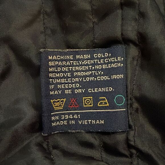 Dockers Tan Full Zip Bomber Jacket Mens Size Medium Lined - Picture 6 of 12